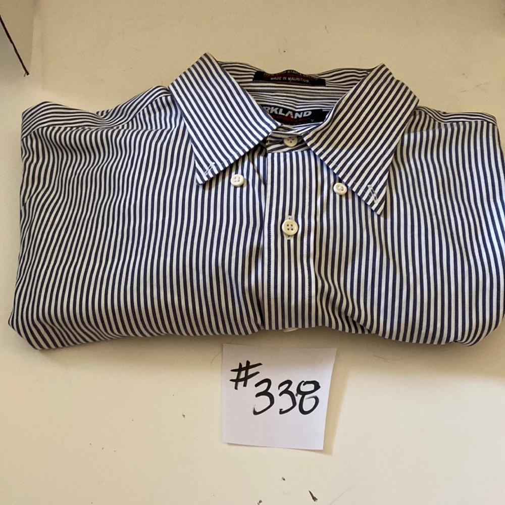 Kirkland long sleeve striped shirt. Size 17-35.